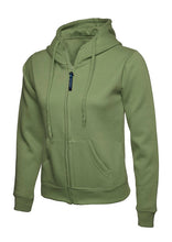 Load image into Gallery viewer, Uneek Ladies Classic Full Zip Hooded Sweatshirt
