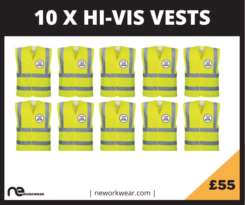 10 x Portwest Hi-Vis Vests