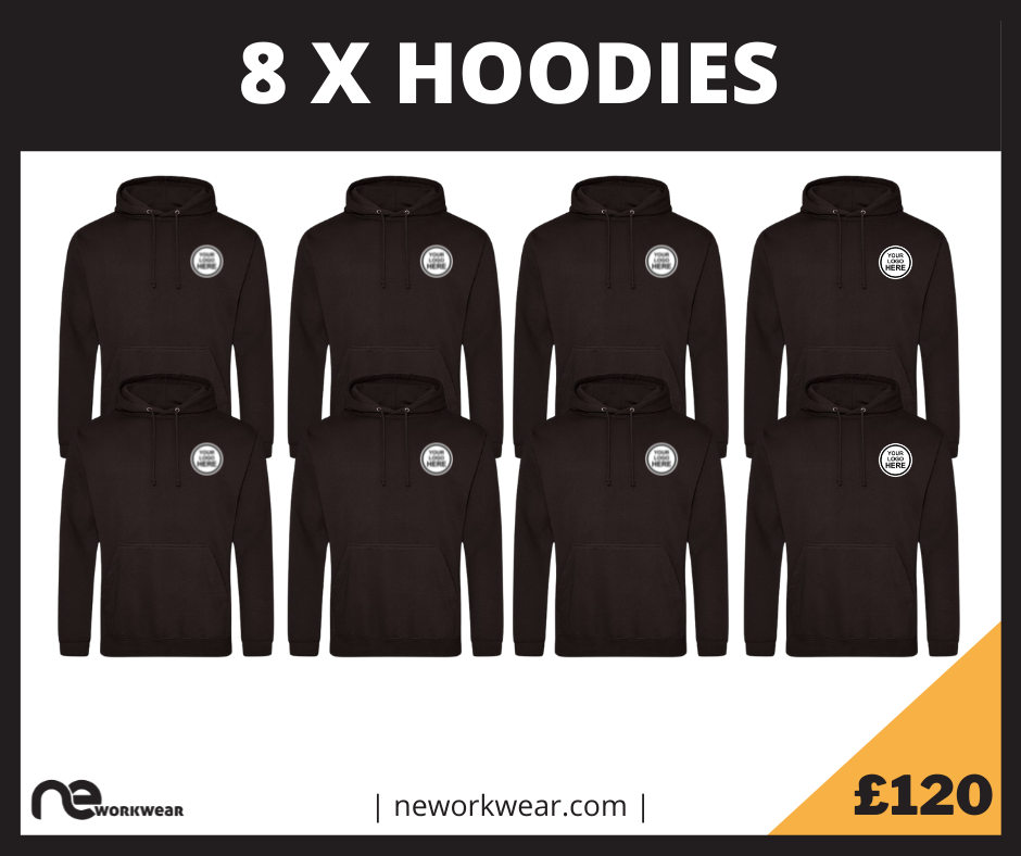 8 x Hoodies